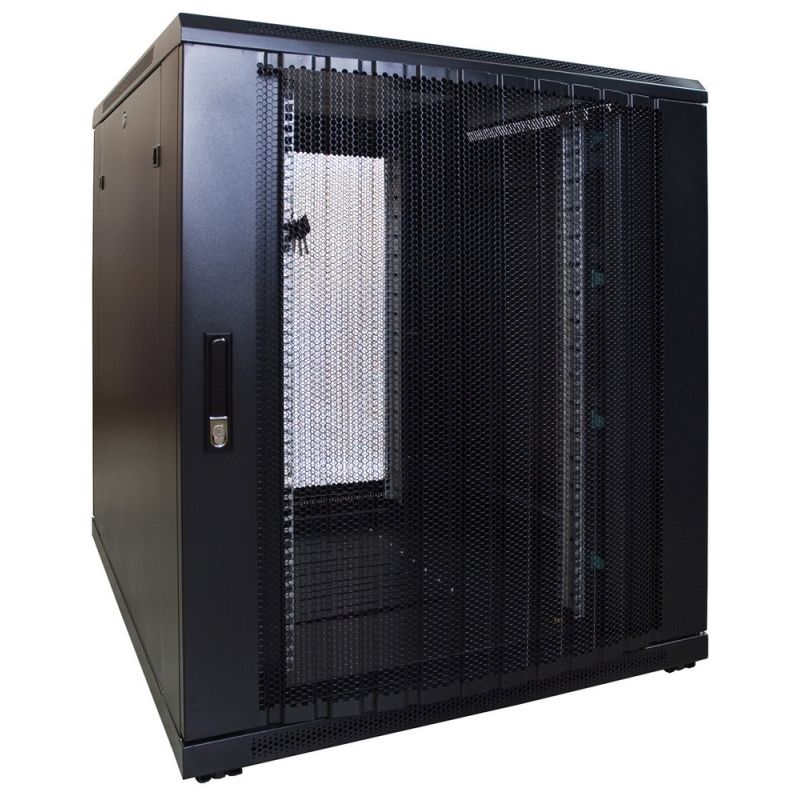 Armadio server 18U con sportello perforato 800x1000x1000mm (LxPxA)