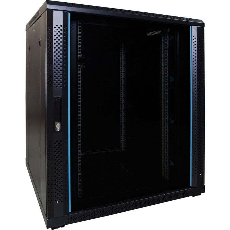 Armadio server 18U con porta in vetro 800x800x1000mm (LxPxA)