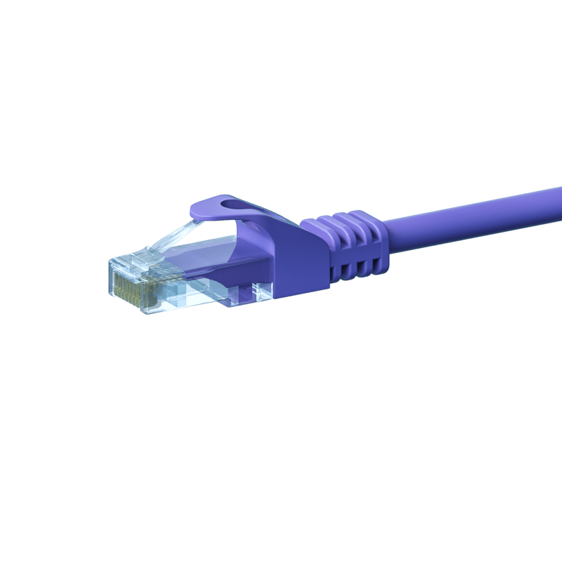Cavo patch UTP CAT5e da 7,5 m, viola - 100% rame