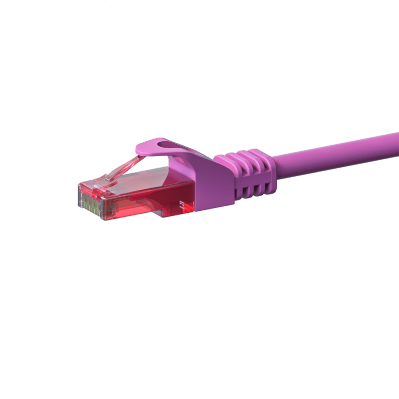 Cavo patch UTP CAT6 da 0,15 m, rosa - 100% rame