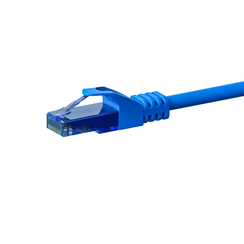 Cavo patch UTP CAT6a da 0,25 m blu - 100% rame