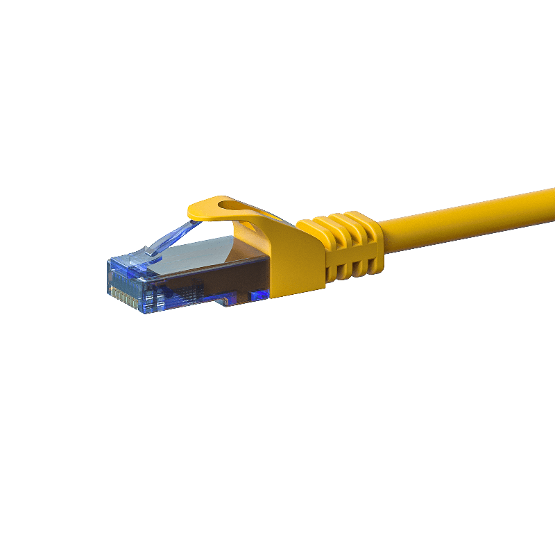 Cavo patch UTP CAT6a da 0,25 m giallo - 100% rame