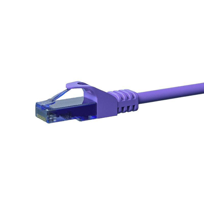 Cavo patch UTP CAT6a da 7,50 m, viola - 100% rame