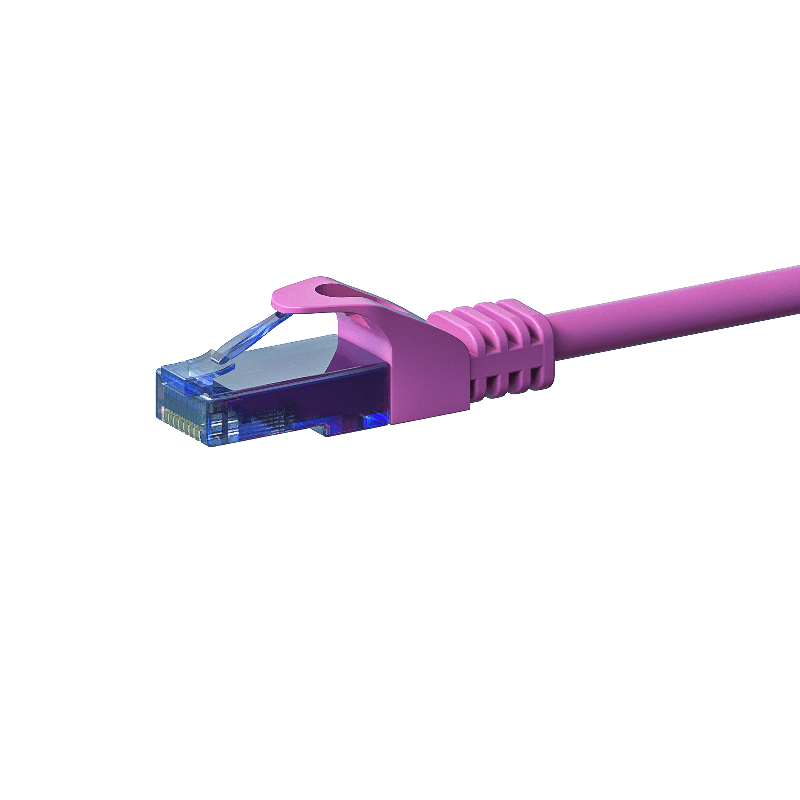 Cavo patch UTP CAT6a da 3 m, rosa - 100% rame