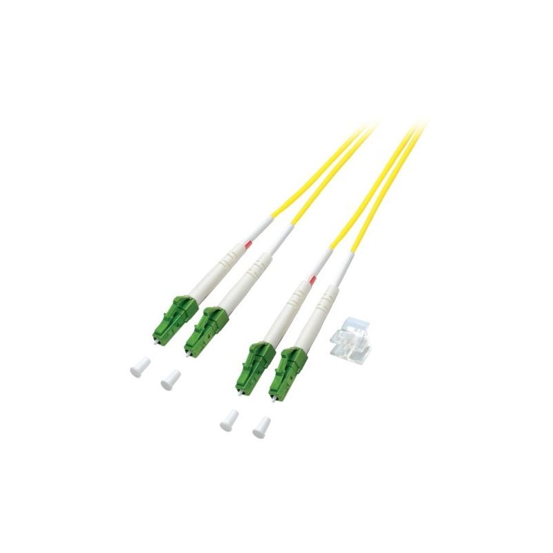Cavo in fibra ottica duplex OS2 LC/APC-LC/APC 1 m