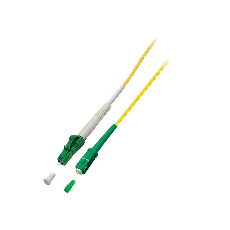 Cavo in fibra ottica simplex OS2 LC/APC-SC/APC 1m
