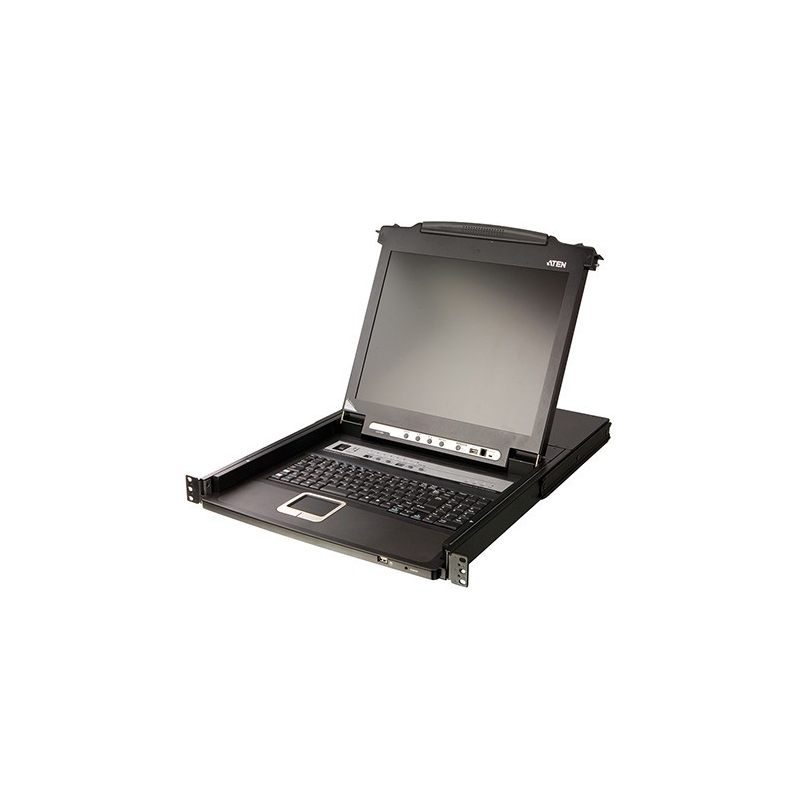 Console KVM 1U da 17 pollici con switch KVM a 8 porte x PS/2
