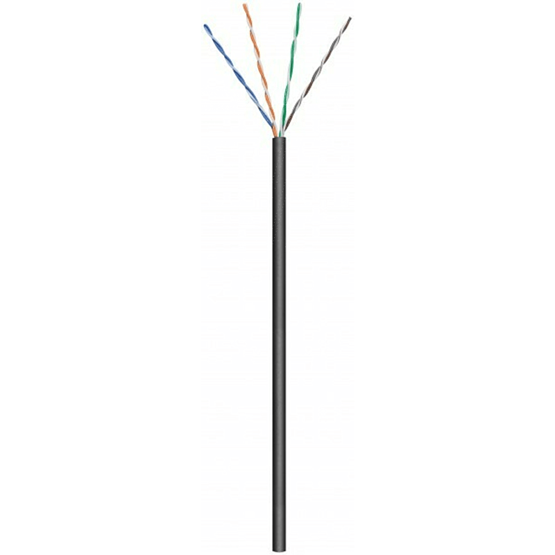 Cavo CAT6 U/UTP da esterno flessibile nero da 50 m su bobina CCA