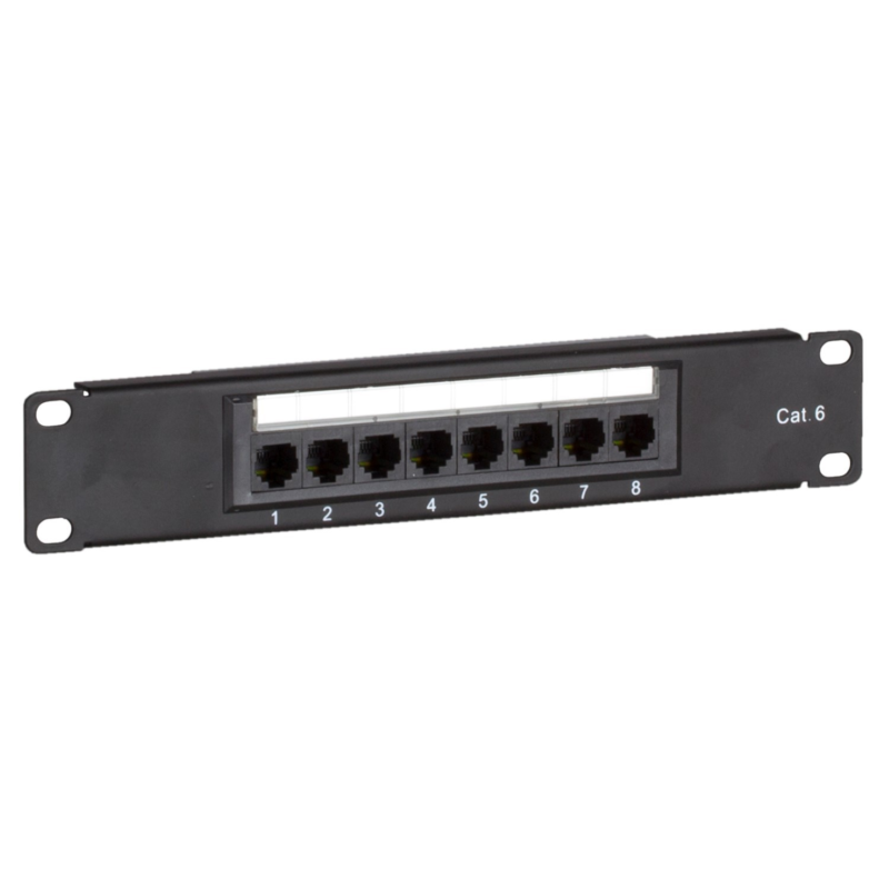 Pannello patch CAT6 UTP da 10 pollici - 8 porte