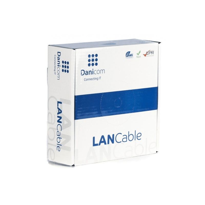 Cavo CAT6 S/FTP da 100 m su bobina, flessibile, grigio CCA