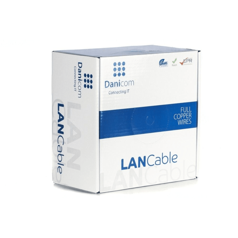Cavo DANICOM CAT7 S/FTP 100 m su rotolo rigido - LSZH (Dca)
