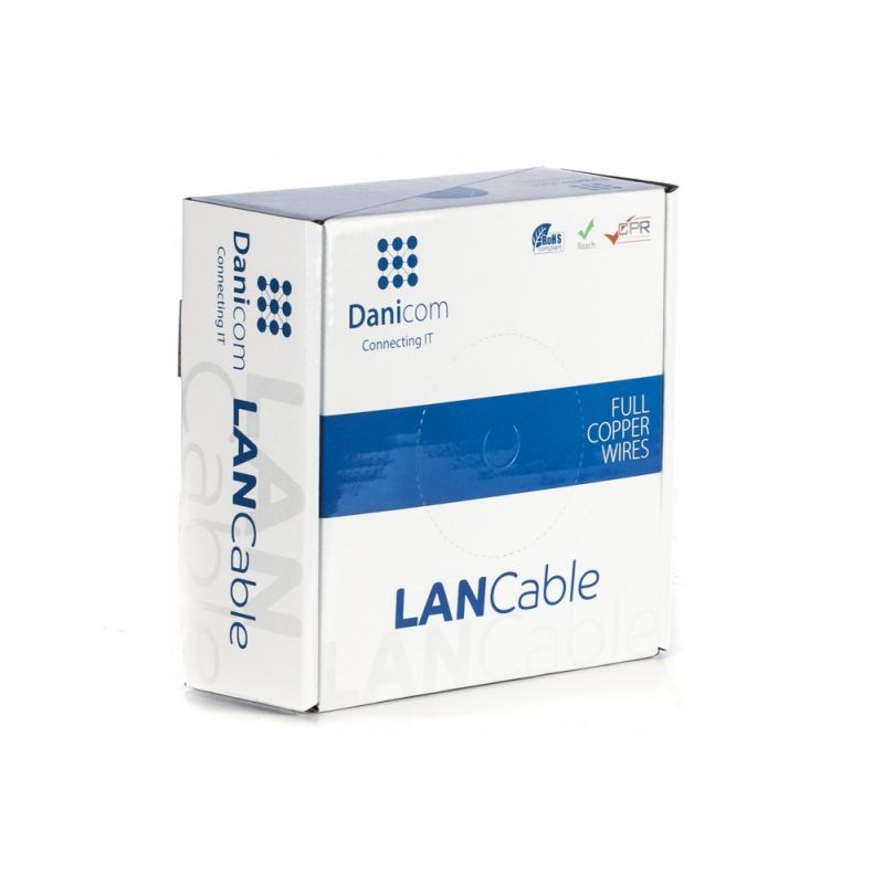 Cavo flessibile DANICOM CAT5E UTP da 50 m in rotolo - PVC (Fca)