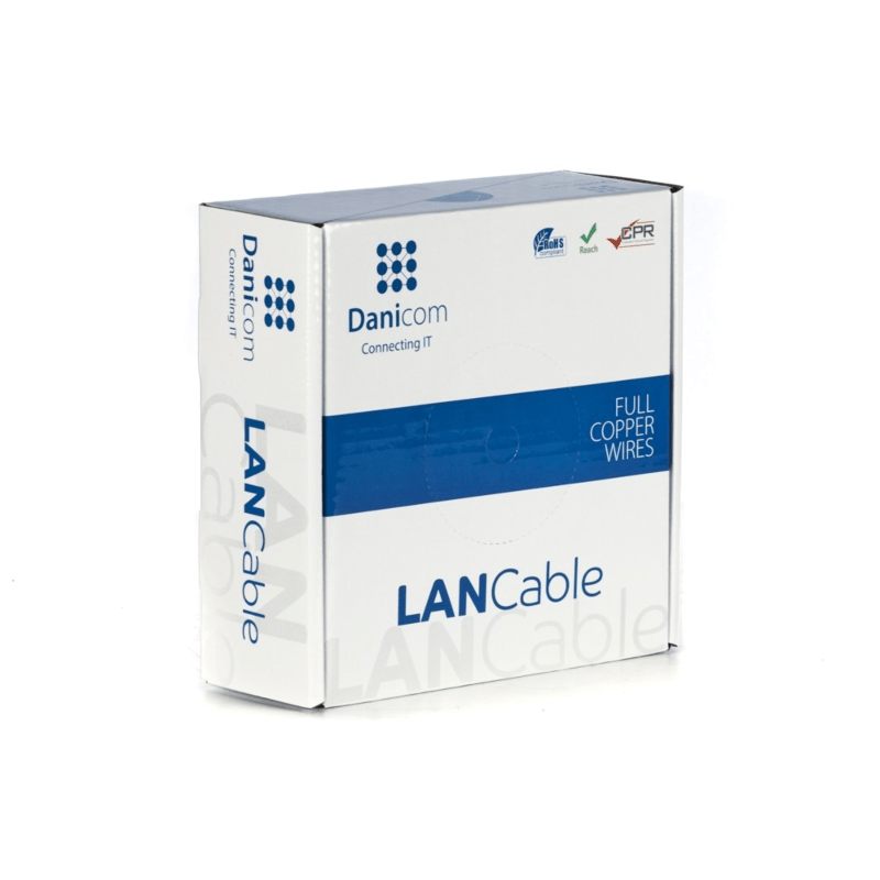 Cavo rigido DANICOM CAT6 UTP da 50 m su rotolo - LSZH (Dca)