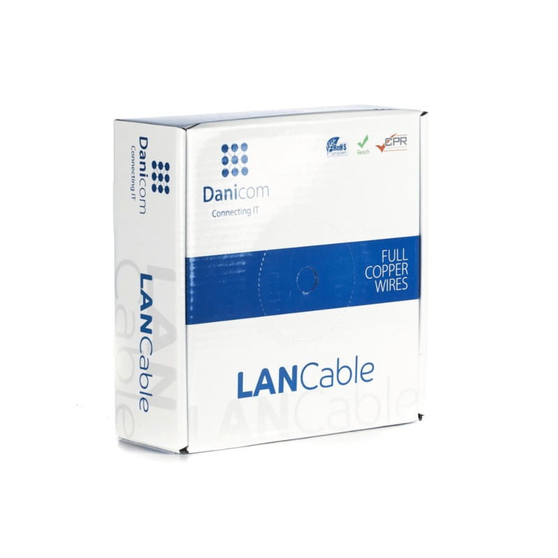 Cavo rigido DANICOM CAT6A U/UTP da 50 m su rotolo - LSZH (Dca)