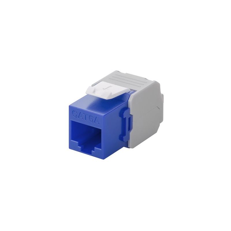 Connettore Keystone CAT6a UTP - Senza attrezzi - Blu