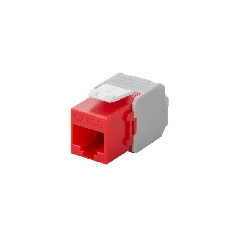 Connettore Keystone CAT6a UTP - Senza attrezzi - Rosso