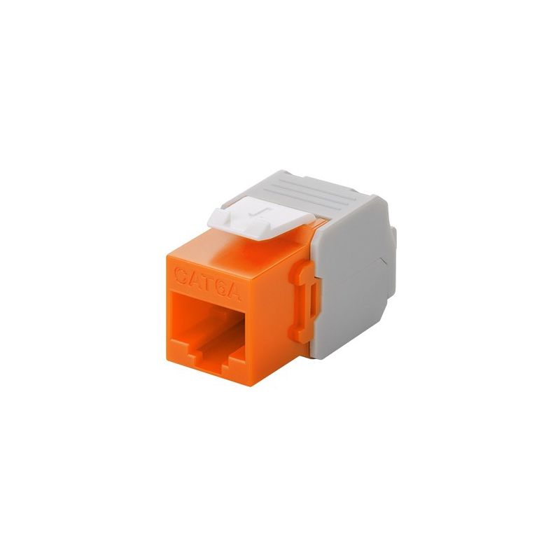 Connettore Keystone CAT6a UTP - Senza attrezzi - Arancione