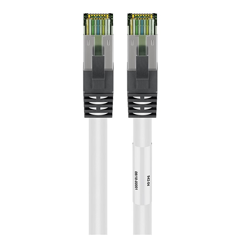 Cavo patch Cat8 S/FTP (PIMF) da 0,25 m, bianco.