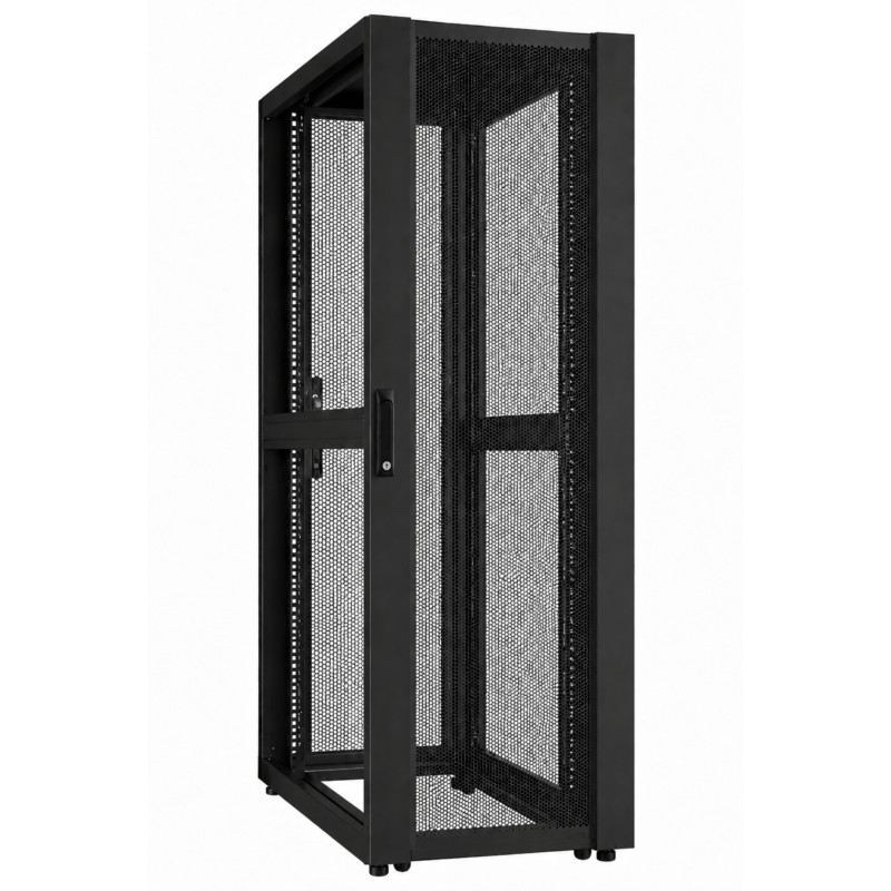 Armadio server per data center 42U con sportello perforato 600x1000x2000mm (LxPxA)