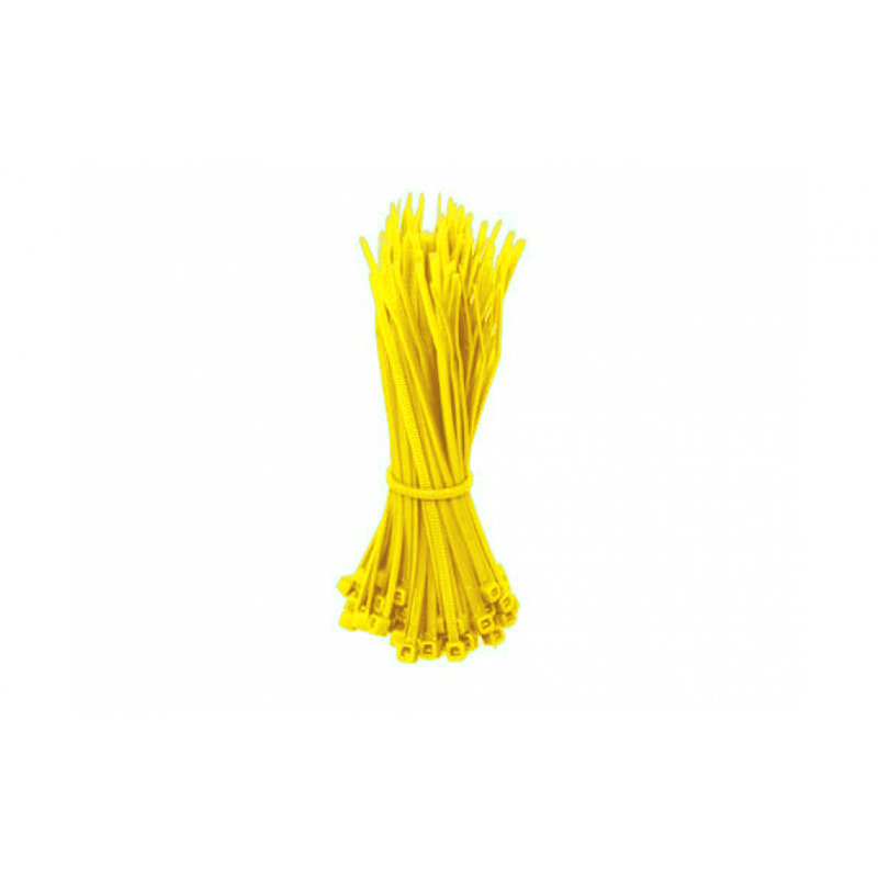 Fascette per cavi gialle da 140 mm - 100 pezzi