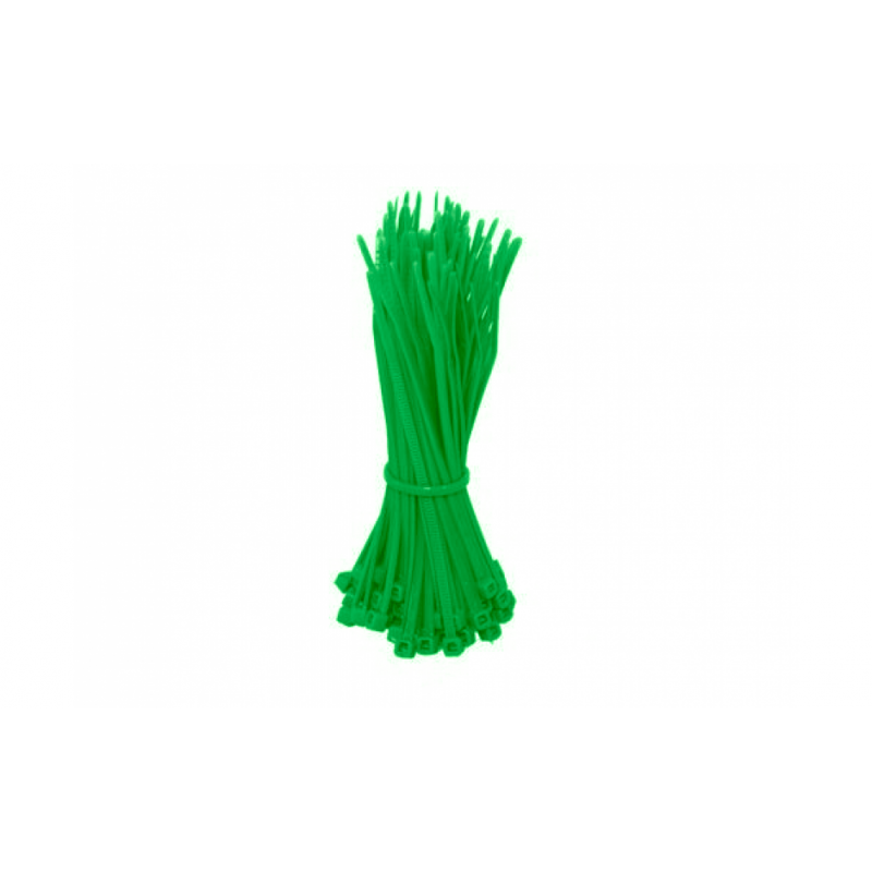 Fascette stringicavo verdi da 140 mm - 100 pezzi