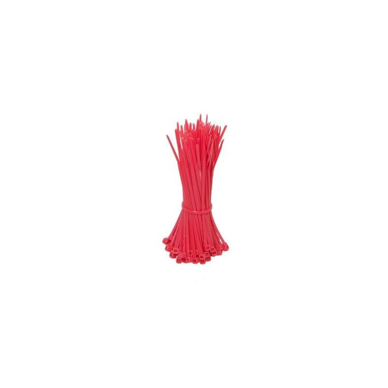 Fascette stringicavo rosse da 140 mm - 100 pezzi
