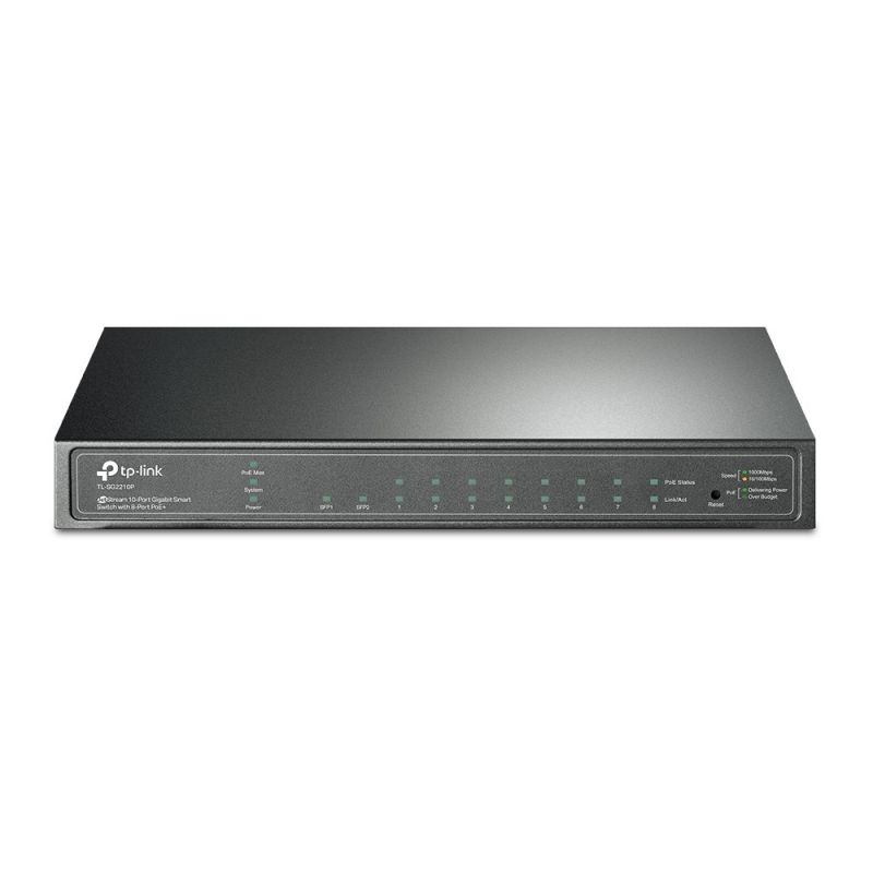 Switch PoE intelligente gestito TP-Link JetStream 2210P a 10 porte.