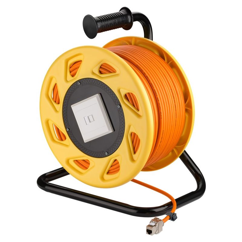 Avvolgicavo CAT7 S/FTP con connettore Keystone CAT6a - RJ45 - 50 metri